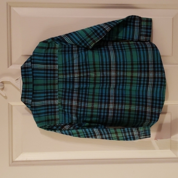 Cat & Jack Green Plaid Flannel Shirt NWT - Picture 6 of 11